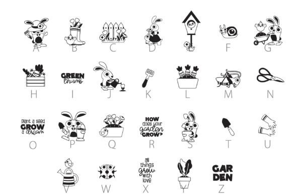 Hop to It Dingbats Font PNG with transparent background - Preview 2