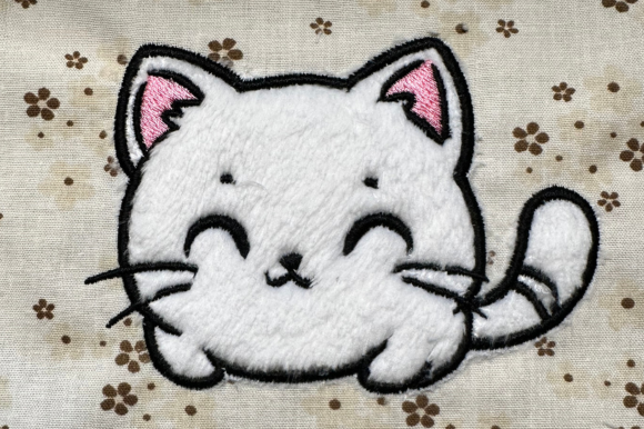 Kawaii Cat Applique