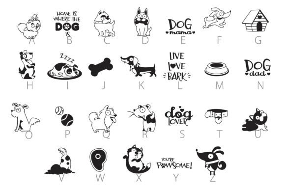 Lucky Dog Dingbats Font PNG with transparent background - Preview 2