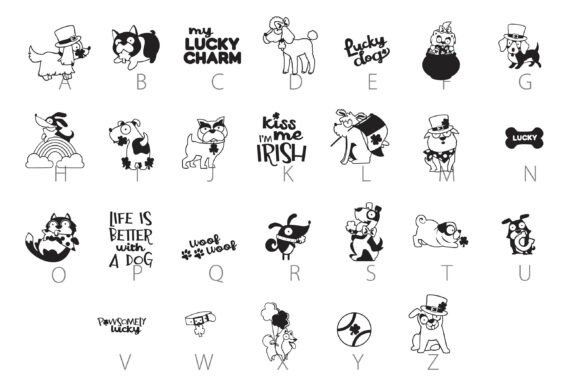 Lucky Dog Dingbats Font PNG with transparent background - Preview 3