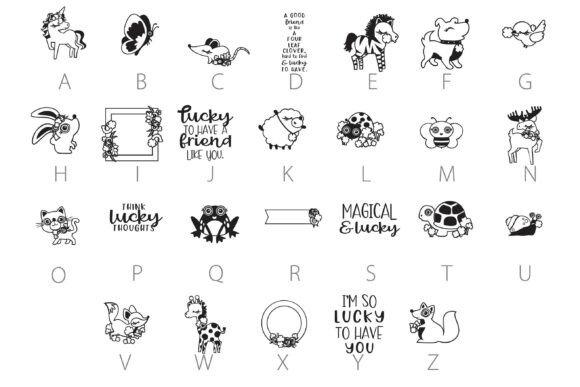 Lucky Girl Dingbats Font PNG with transparent background - Preview 2