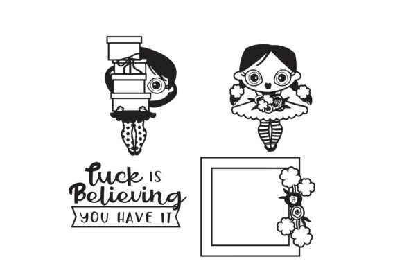 Lucky Girl Dingbats Font PNG with transparent background - Preview 5