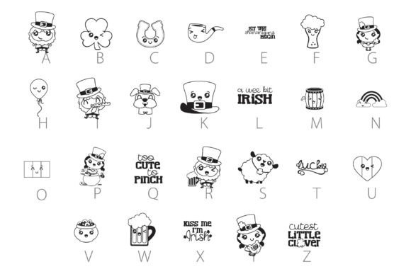 Lucky Kawaii Dingbats Font PNG with transparent background - Preview 2