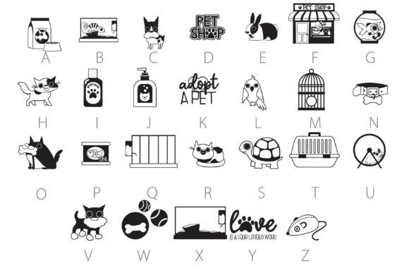 Lucky Pets Dingbats Font PNG with transparent background - Preview 2