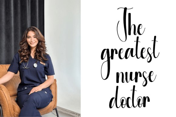 Nursing Font PNG with transparent background - Preview 2