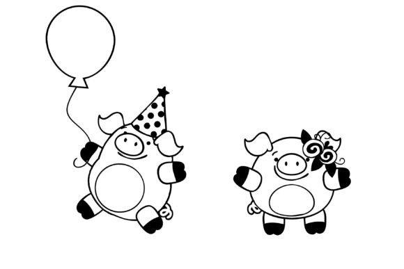 Piggy Polies Dingbats Font PNG with transparent background - Preview 6