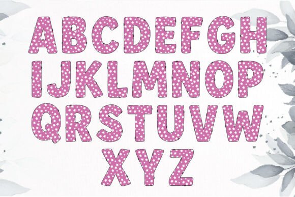 Preppy Coquette Decorative Font PNG with transparent background - Preview 1