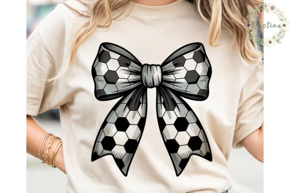 Soccer Ball Bow Sublimation Design Grafik Druckbare Illustrationen Von Nastine