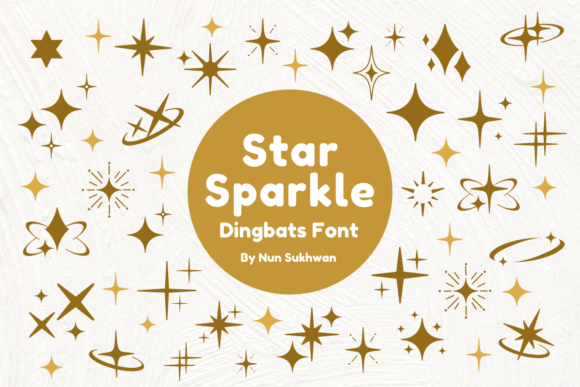 Star Sparkle Dingbats Font By Nun Sukhwan