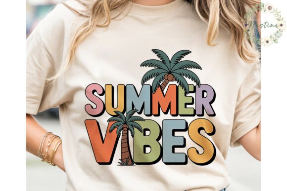 Summer Vibes Retro Distressed PNG Graphic Illustrations By Nastine