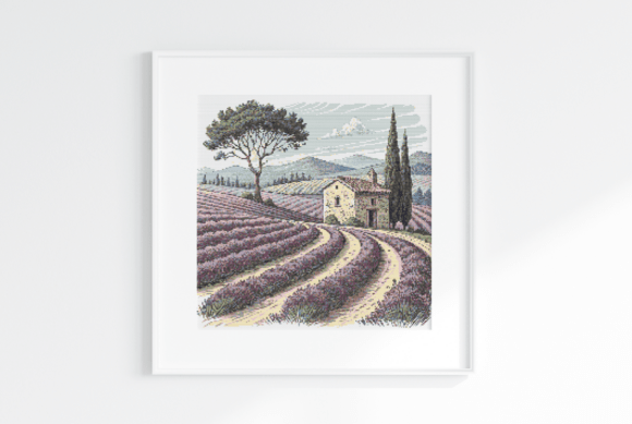 Mystic Mountain Forest Cross Stitch Graphic by Mockup Wizard · Creative ...