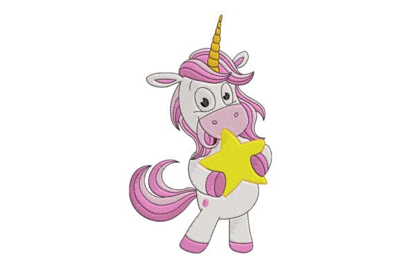 Unicorn Holding a Yellow Star