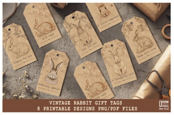 1 Bunny Printable Tags Designs & Graphics