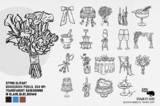Wedding Hand Drawn Clipart Set PNG Graphic by Lazy Cat · Creative Fabrica