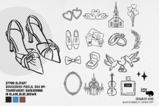 Wedding Hand Drawn Clipart Set PNG Graphic by Lazy Cat · Creative Fabrica