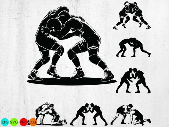 Wrestling Svg Bundle, Wrestling Silhouet