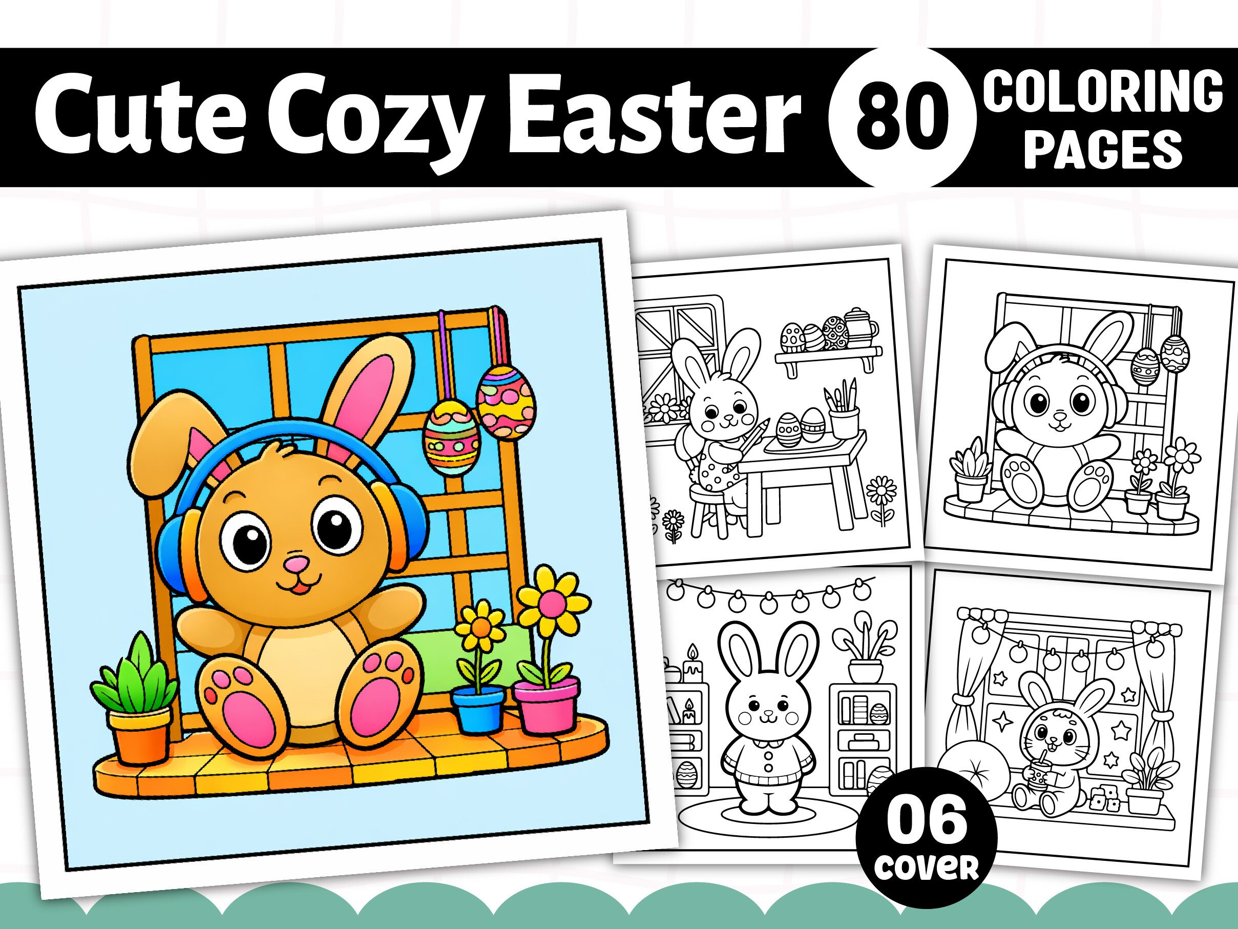 Cute Cozy Easter Coloring Book for Kids
