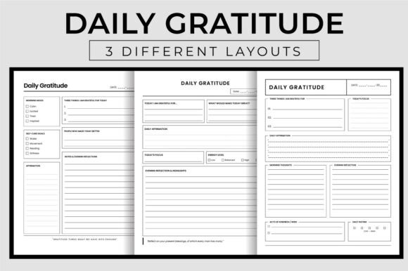 Daily Gratitude Journal Positivity Log