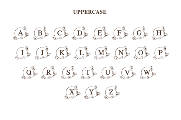Elegant Vine Monogram Font - Preview 5