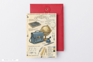 Ephemera School Junk Journal Pages Graphic by Markicha Art · Creative ...