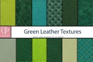 Green Leather Textures Digital Paper