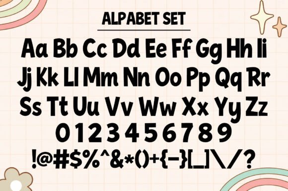 Happy Chunky Font PNG with transparent background - Preview 1