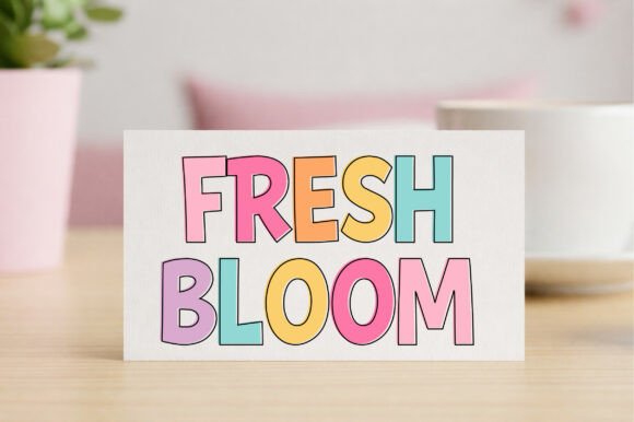 Happy Chunky Font PNG with transparent background - Preview 6