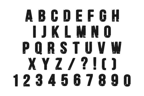 Impact Grunge Font PNG with transparent background - Preview 4