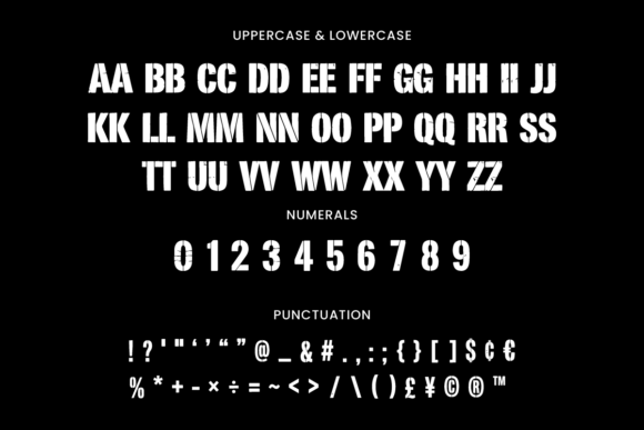 Industrial Grunge Font PNG with transparent background - Preview 1