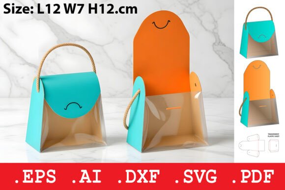 Paper Bag with Plastic Window Grafik Boxen und Kartons Von Pungpond. TH