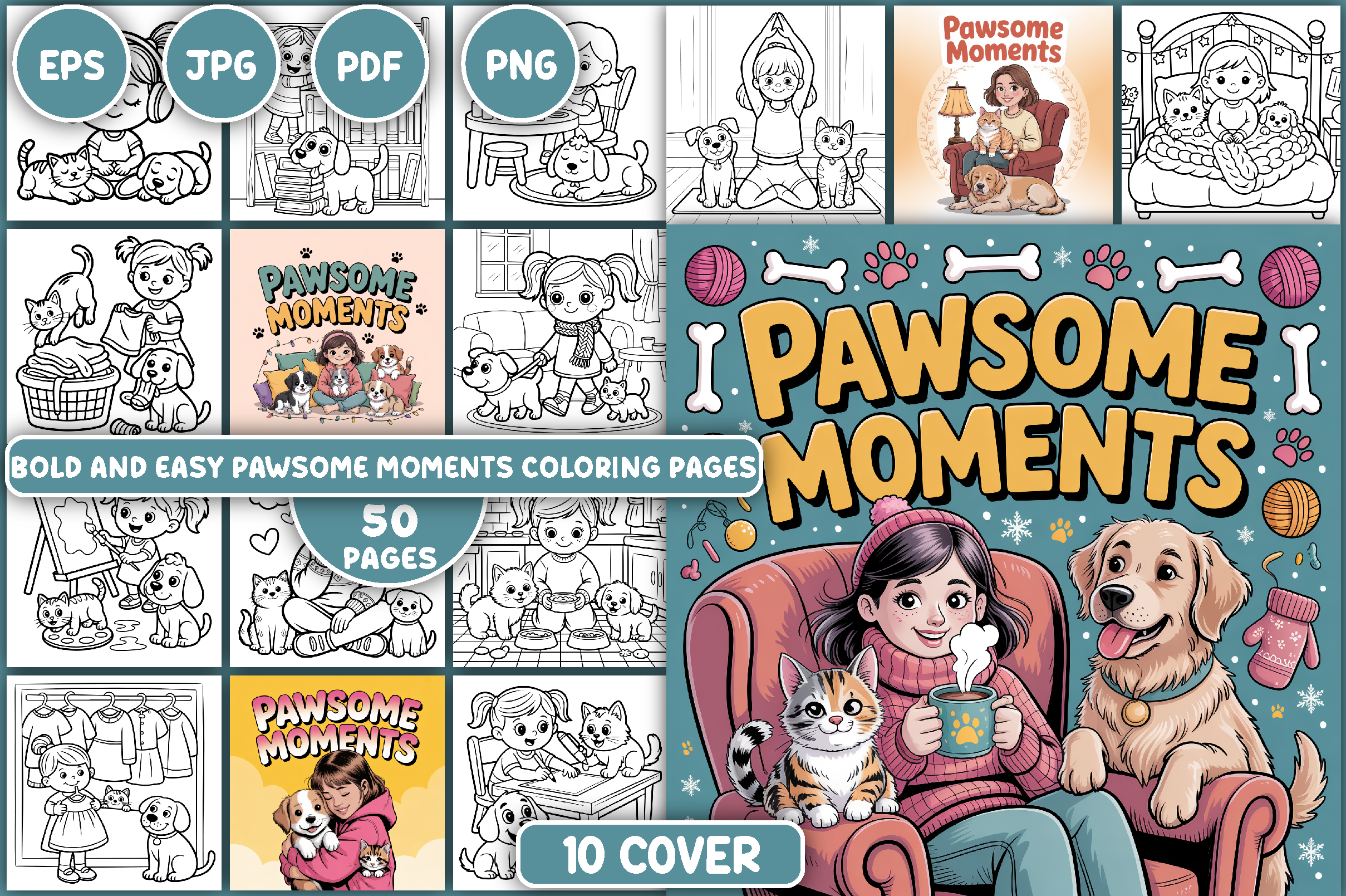 Pawsome Moments Coloring Pages