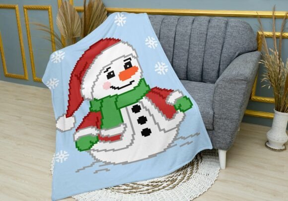 Snowman C2C Crochet Blanket Pattern
