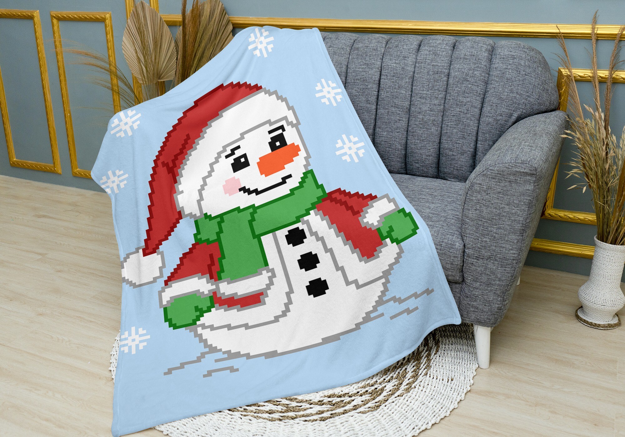Snowman C2C Crochet Blanket Pattern