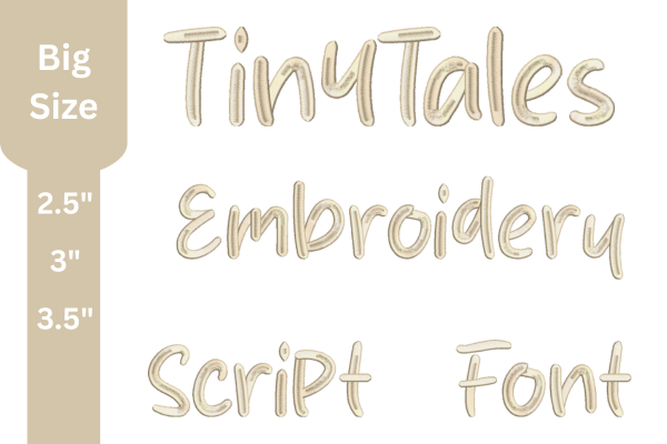 Tiny Tales Script Embroidery Font