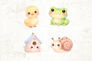 Watercolor Springtime Clipart PNG Graphic by Yassou Bouhad · Creative ...