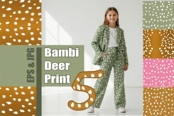 Bambi Print Seamless Patterns, Deer Skin