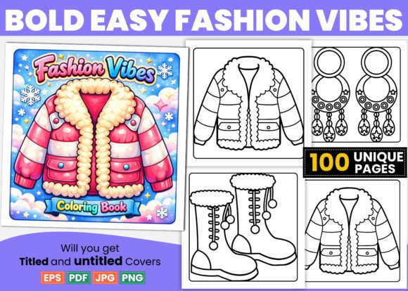 Bold Easy Fashion Vibes Coloring Page