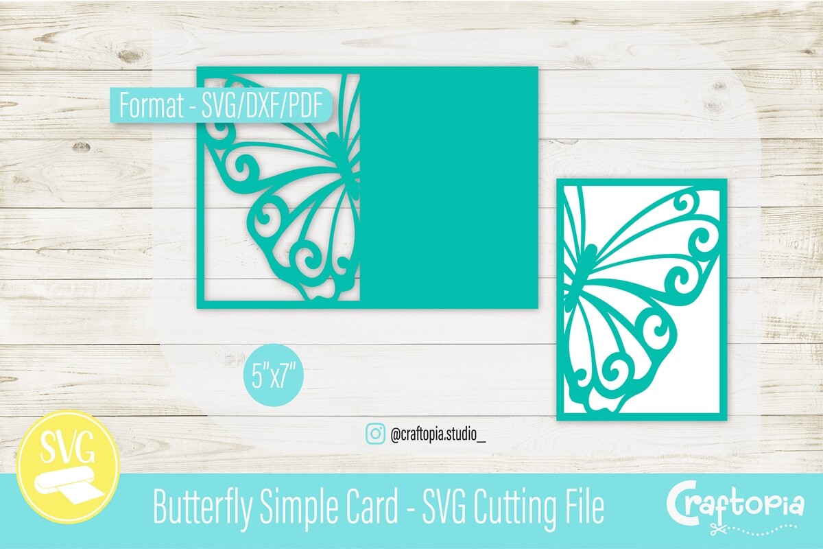 Butterfly Simple Card – SVG Cutting File