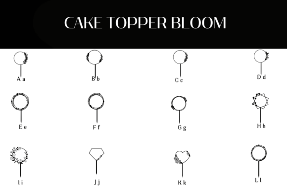 Cake Topper Bloom Font - Preview 1