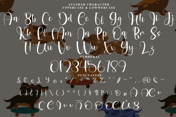 Dachshund Font PNG with transparent background - Preview 5