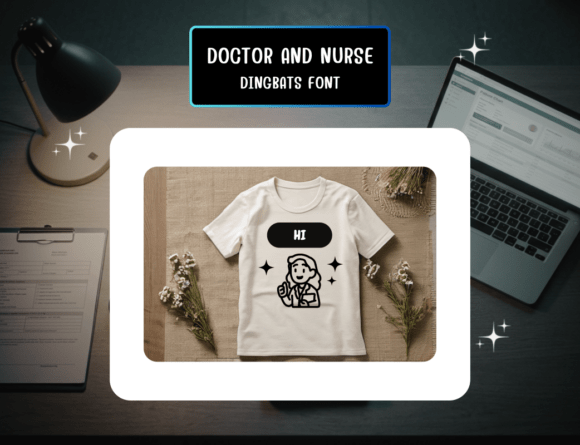 Doctor and Nurse Font - Preview 5