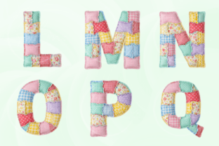 Faux Patchwork Alphabet PNG Clipart Graphic by HBM Clipart · Creative ...