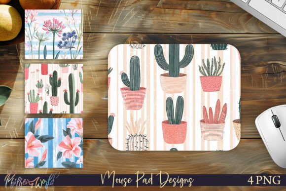 Floral Mouse Pad Designs | Cacti