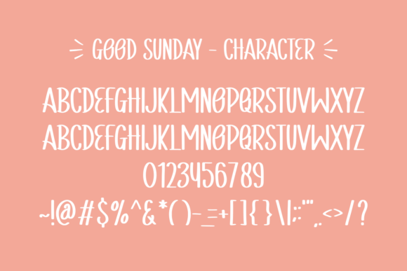 Good Sunday Font PNG with transparent background - Preview 1