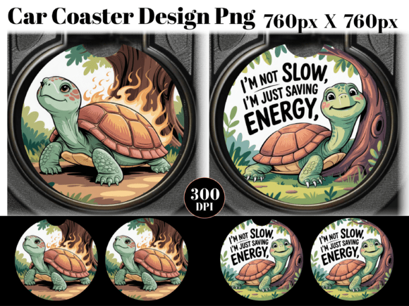 I'M NOT SLOW Car Coaster PNG Sublimation