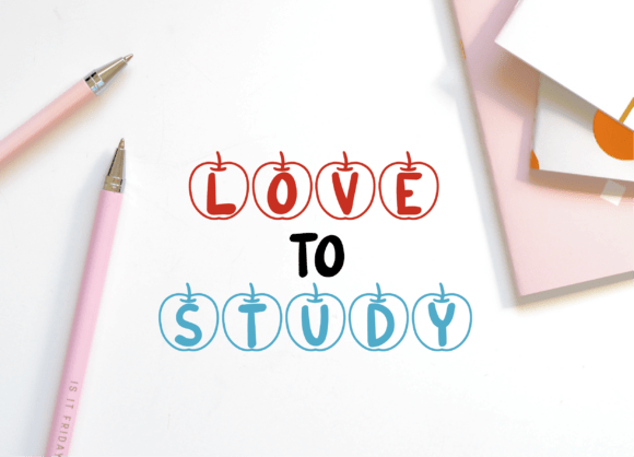 Kids Apple Outline Font - Preview 2