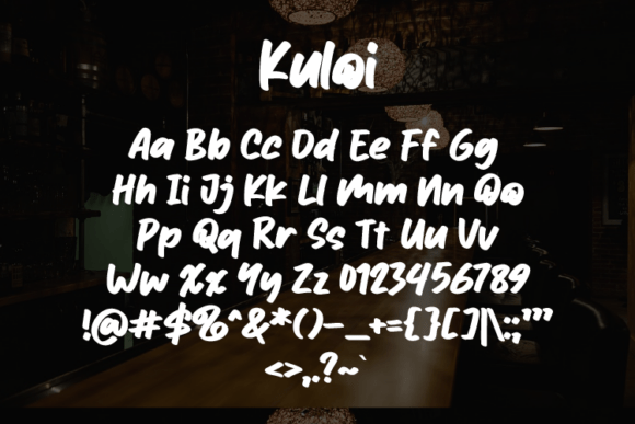 Kuloi Font PNG with transparent background - Preview 1