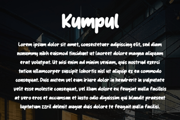 Kumpul Font PNG with transparent background - Preview 2