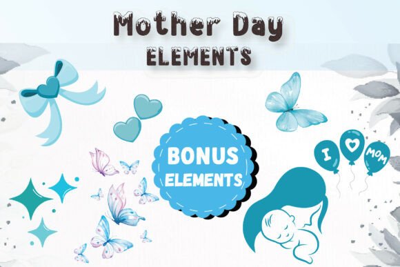 Mother’s Day Font PNG with transparent background - Preview 4