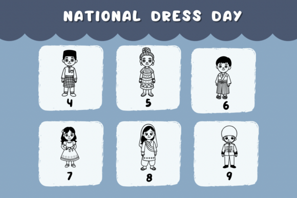 National Dress Day Font PNG with transparent background - Preview 3